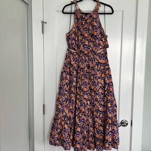 J Crew Floral Midi Dress